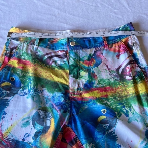 Blueman 48 swim trunks colorful, fun parrot watercolor print - Picture 6 of 10